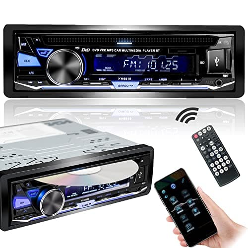 Hengweili Autoradio 1 Din con Lettore CD/DVD I Bluetooth I FM/RDS/AM Radio I APP Controllo I MP3 USB SD AUX