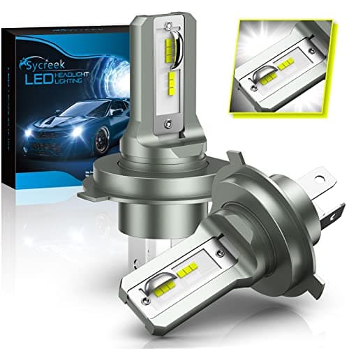 Sycreek HB2 9003 H4 LED Lampadine,16000LM CanBus Senza Errori 6500K Super Brillante Fari Abbaglianti e Anabbaglianti, Kit Sostituzione Lampada Alogena E Fari Allo Xenon,2 Lampadina H4