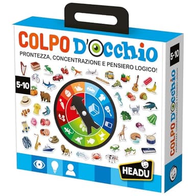 Headu Colpo D'Occhio Prontezza Concentrazione E Pensiero Logico It24162 Gioco Educativo Per Bambini 5-10 Anni Made In Italy