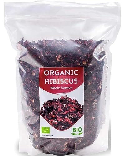 Fiori di Ibisco Biologici Egiziano | Qualità Premium | 1Kg BIO Hibiscus | Petali Grandi Tè Sfuso
