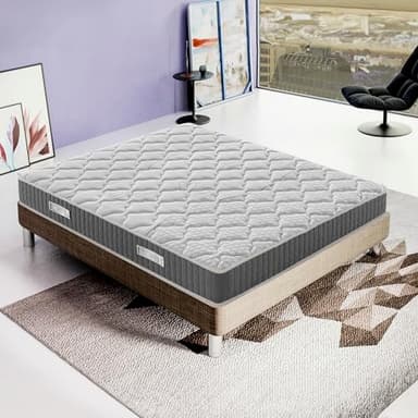 Materassiedoghe - Materasso Memory | Alto 20 25 30 cm | Ortopedico Medio Rigido | Sistema di Alleviamento dei Punti di Pressione (Altezza 20 cm, 160x200 cm)