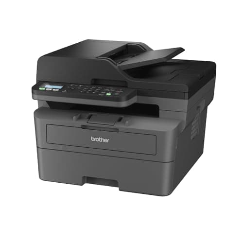 Brother MFCL2800DW Stampante Multifunzione Laser Monocromatica 4 in 1, 32 Ppm, Stampa Fronte, Retro Automatica, Display Lcd a 2 Righe, Fast Ethernet, WIFI a 5 Ghz e USB, Colore Nero