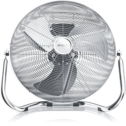 Brandson - Macchina del Vento - L'Originale Super Ventilatore - Largo 53,5cm - 3-Livelli di Potenza - 120W di Potenza Max assorbita - Design Retro - Cromo