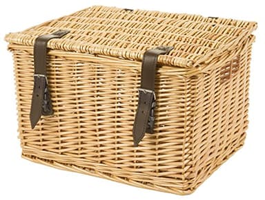 M-WAVE Universal, Cestino in Vimini Unisex, Marrone, 40 x 33 x 25/5 cm