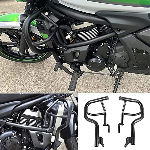 Moto Acciaio Nero Highway Engine Guard Crash Bar Telaio Paraurti di caduta Protezioni del serbatoio del gas per Vulcan S VN 650 2015 2016 2017 2018 2019 2020 2021 2022 2023 2024 15-24
