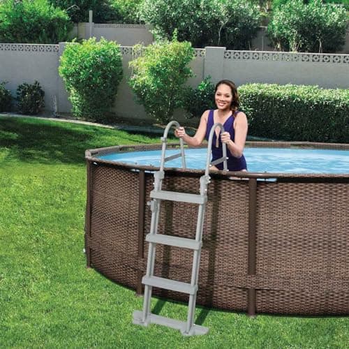 Juroupi Bestway Scaletta di Sicurezza per Piscine a 4 Gradini Flowclear 122 cm
