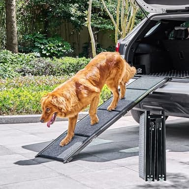 CO-Z 160 cm Rampa per Cani per Auto, Rampa Pieghevole per Cani Grandi fino a 90 kg, Rampa per Auto per Cani Portatile con Superficie del Tappeto Antiscivolo per Auto SUV Camion, Uso Interno Esterno