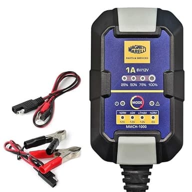 Mantenitore batteria moto 6/12V PIOMBO/AGM/GEL/Litio Caricabatterie per Auto e Moto - Compatto MMCH-1000