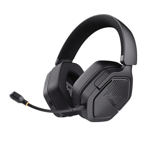 Trust GXT 1493 Ravox Cuffie Gaming Wireless Bluetooth + 2.4 GHz per PS5 PS4 Switch PC Mobile, Driver da 50 mm, Batteria da 70 Ore, Bassa Latenza, Cuffie Bluetooth Over Ear con Microfono, Nero