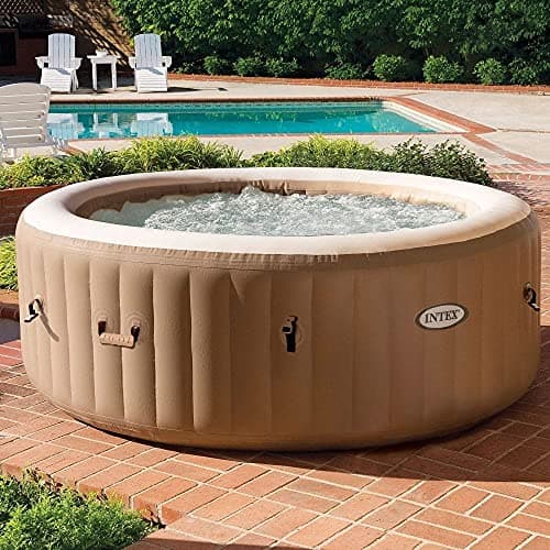 Intex Purespa - Piscina da Esterni con intercapedine Spessa e Rivestimento in Fiber-Tech™, con idromassaggio e Fodera insulata
