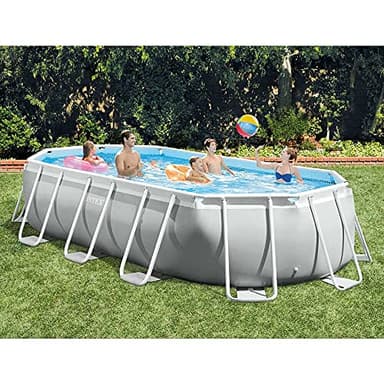 Intex Prism Frame 26796GN - Piscina galleggiante ovale, 503 x 274 x 122 cm