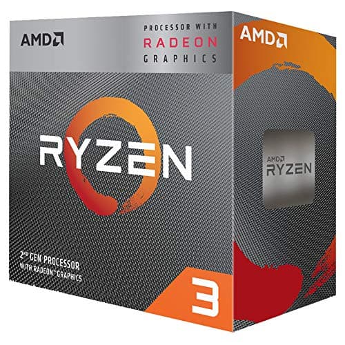 Processore AMD Ryzen 3 3200G (GPU integrata Radeon Vega 8, 4 cores/4 threads, 65W DTP, AM4 socket, 6MB Cache, Boost di Frequenza fino a 4.0 Ghz max, dissipatore ad aria "Wraith stealth cooler")