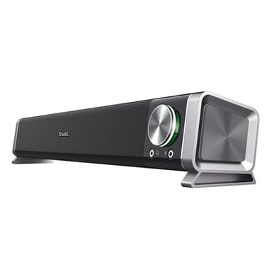 Trust Asto Soundbar PC, 12 W, Casse PC, Jack 3,5 mm, Alimentazione USB, Barra Audio Compatta, Altoparlanti per Computer, Portatile, Laptop, Smart TV - Nero