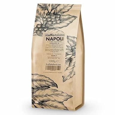 Il Caffè Italiano NAPOLI- In Grani Da 1Kg - Il forte vigoroso Miscela Intensità 12 - Frhome, Srl.
