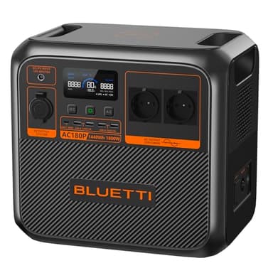 BLUETTI Portable Power Station AC180P, capacità 1800 Wh, 2000 W (4800 W picco), uscita AC, generatore di corrente affidabile per uso esterno