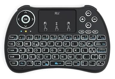 Rii Mini H9+ Wireless (layout ITALIANO) - Mini Tastiera retroilluminata con mouse touchpad. Compatibile con Smart TV, TV Box, Tablet, Smartphone, Console, PC, Raspberry