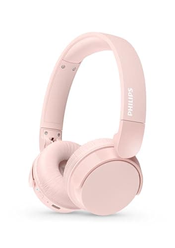 Philips TAH4209PK Cuffie On-Ear wireless bluetooth leggere con isolamento acustico passivo - 55 ore di riproduzione, suono naturale, chiamate chiare, bassi dinamici, 2 ore di carica USB-C- Rosa