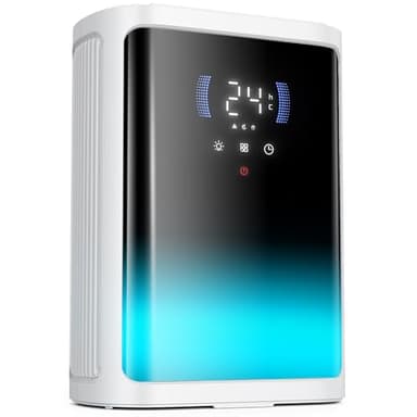 Deumidificatore Casa Muffa 3000ML,Deumidificatore Portatile e Ultra Silenzioso Con Rilevamento Termico,Scongelamento smart,Timer 6/8/12H,LED 7 colori, Per Bagno Camera Cabina Armadio (870 ml/day)