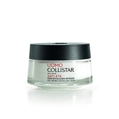 Collistar Linea Uomo Crema Antirughe Rivitalizzante, Previene le Rughe e Rimpolpa Quelle Esistenti dall'interno, Non Grassa e di Facile Assorbimento, Pelle più Tonica ed Elastica, 50 ml