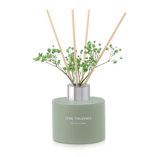 L'odeur Vill Diffusore Profumatore per Ambienti con 6 Bastoncini di fragranza, 4.06 oz (120ml) Vaniglia, essenziale di fragranzaper casa per la Camera da Letto, Ufficio,Bagno decorazione.