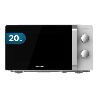 Cecotec Forni a Microonde Combinati con Grill Proclean 2010 Inverter White. 700W, Capacità 19 Litri, 5 Livelli di Potenza, Piatto Girevole da 245 mm, Timer fino a 30 Minuti e Avvisatore Acustico.