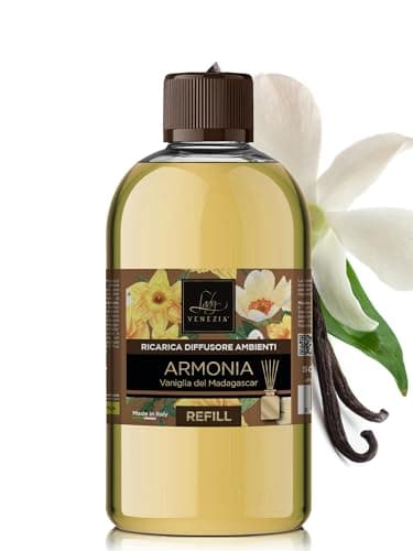 Ricarica per Diffusore Bastoncini – 500 ML – Lady Venezia – Profumatore Ambiente – Essenze per la Casa - Fragranze Assortite (vaniglia)
