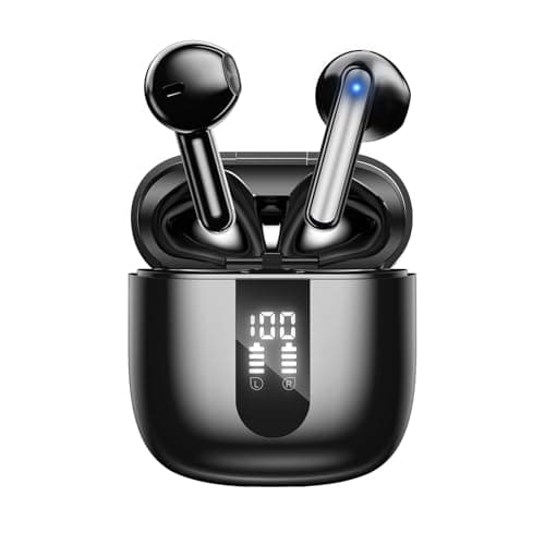 JBES Cuffie Bluetooth, Auricolari Bluetooth 5.4 In Ear Stereo con 4 Microfono ENC, 60 Ore Cuffiette Wireless Cancellazione Rumore, IP5 Auricolare per iPhone e Androide, Earbuds(Nero intenso)